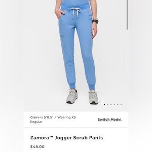 Women’s figs scrub pants in size small, color ceil blue